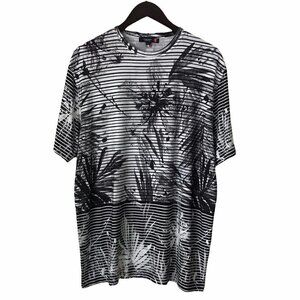 NWOT - Tarcisio Short Sleeves Crew Neck Palms Design Black n White  Shirt